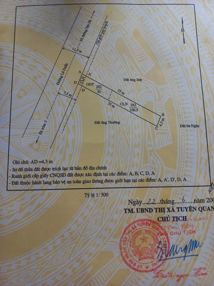 Bán lô đất mặt đường Lê Duẩn, Tân Hà, 150m² - Đầu tư sinh lời ngay!