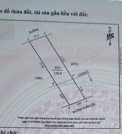 Đất kinh doanh mặt đường Xuân Lộc - Nghi Kim 148m² giá 4 tỷ - Vị trí đắc địa, cơ hội đầu tư sinh lời!