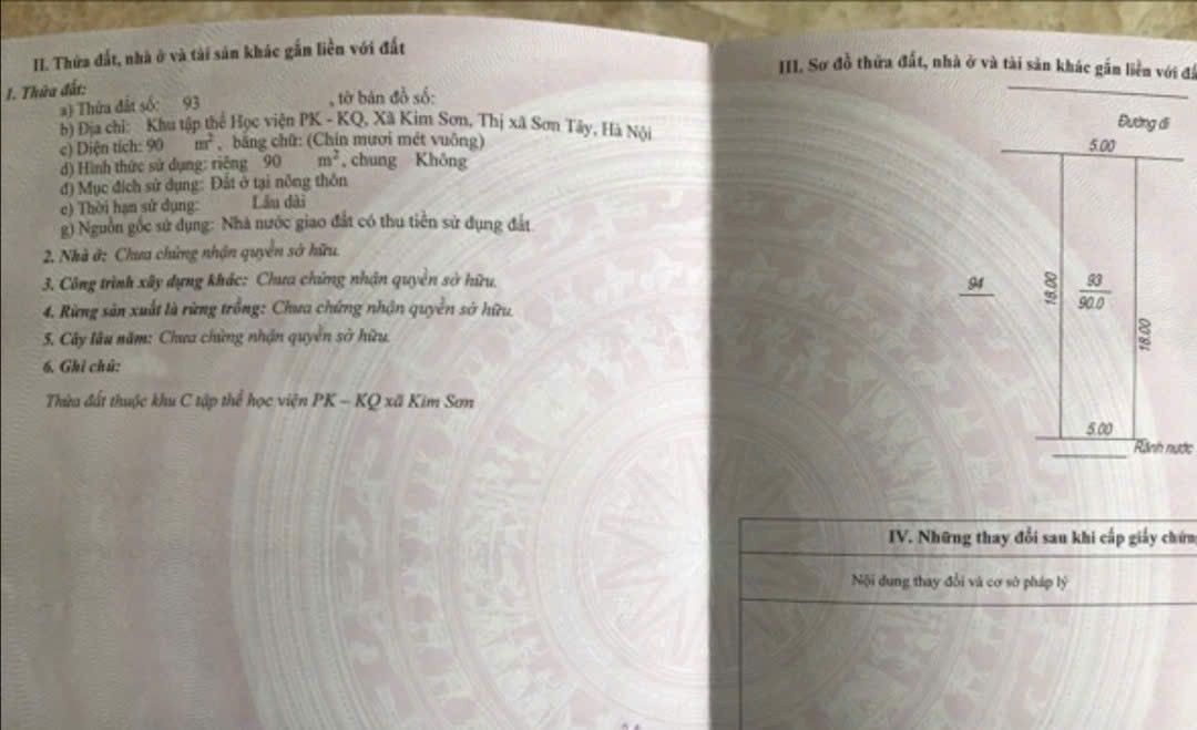 Đất nền Kim Sơn, Gia Lâm 90m² giá 2.1 tỷ - Mặt tiền 5m, gần chợ!