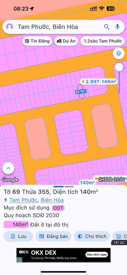 Đất nền Tam Phước Biên Hòa 140m² giá 2.2 tỷ - Đầu tư sinh lời nhanh chóng!