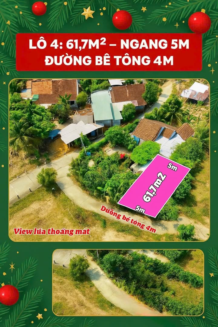 Lô đất thổ cư Diên Hòa - Diên Khánh 61.7m² giá 630 triệu - Vị trí đắc địa, pháp lý rõ ràng!