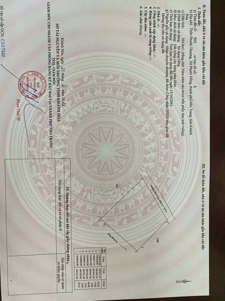 Đất nền 564m² tại Phường Nam Nha Trang giá 2.55 tỷ - Sổ đỏ chính chủ!