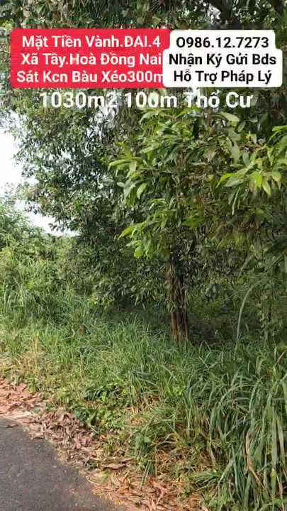 Đất nền 1030m² tại Vành Đai 4, Trảng Bom - Giá thỏa thuận hấp dẫn!