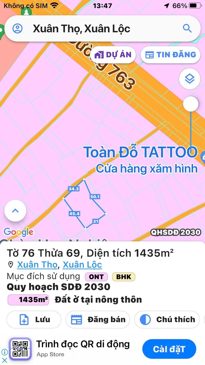 Đất thổ cư 31m² tại Xuân Lộc, Đồng Nai - Giá chỉ 3.875 tỷ, thương lượng ngay!