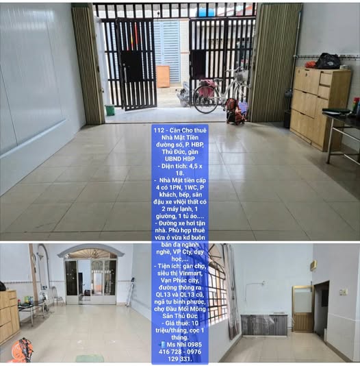 Nhà Mặt Tiền cho thuê tại Hiệp Bình Phước, Thủ Đức 90m² - Phù hợp kinh doanh đa ngành nghề!
