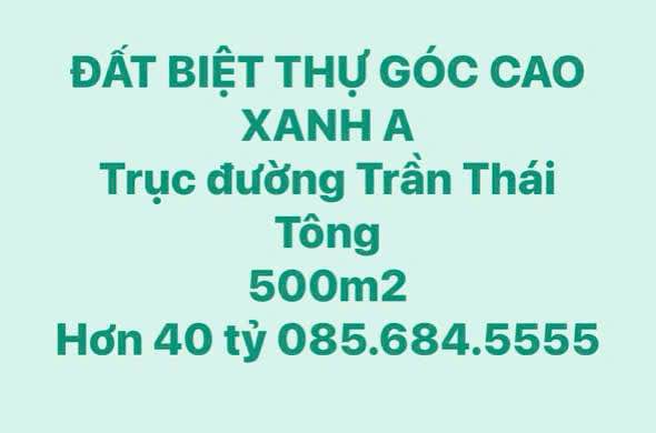 Đất biệt thự góc Cao Xanh Hạ Long 500m² giá 40 tỷ - Đầu tư sinh lời ngay!