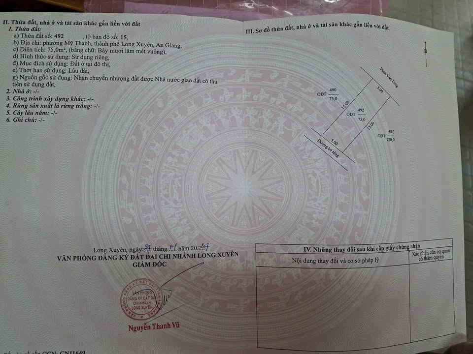 Đất thổ cư 75m² tại KDC Út Lấn, An Giang - Giá chỉ 520 triệu!