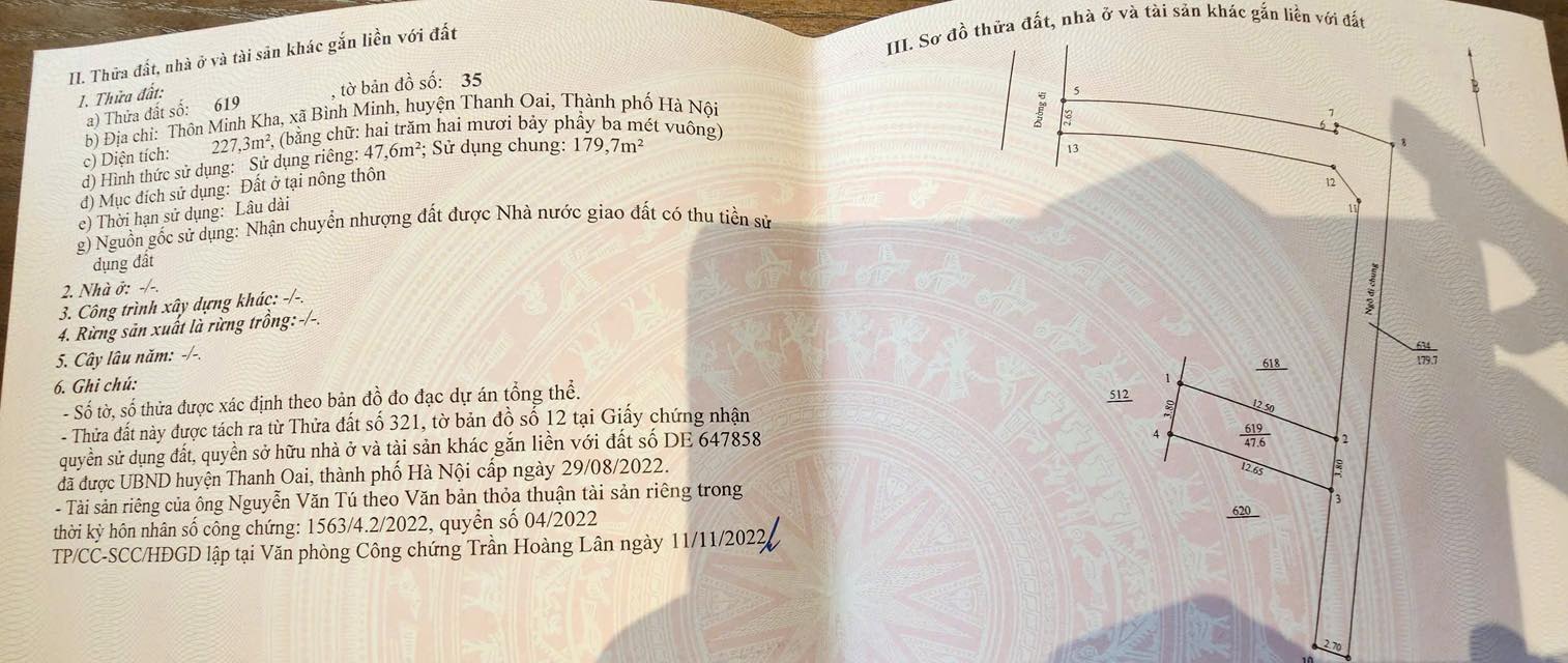 Đất nền thôn Minh Kha, xã Bình Minh, 47m² - Giá đầu tư hấp dẫn!