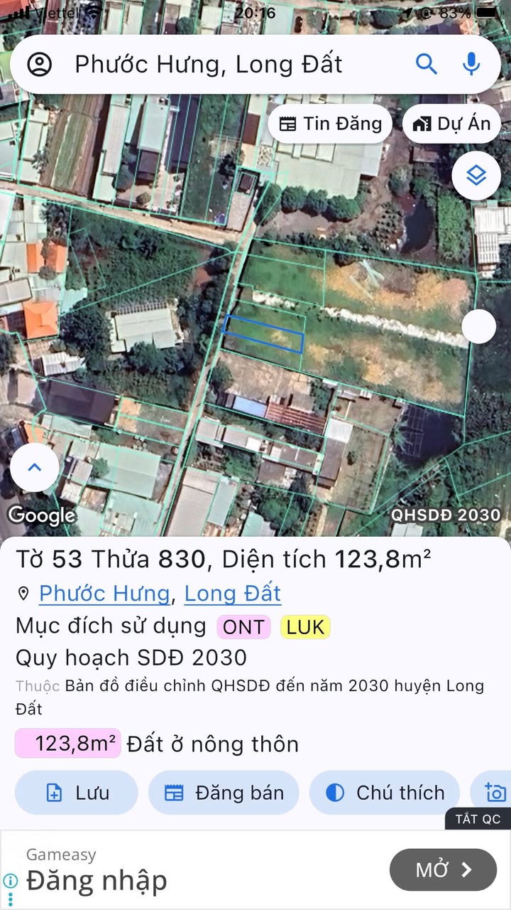 Đất thổ cư 120m² xã Long Hải giá 1.75 tỷ - Cơ hội đầu tư hấp dẫn!