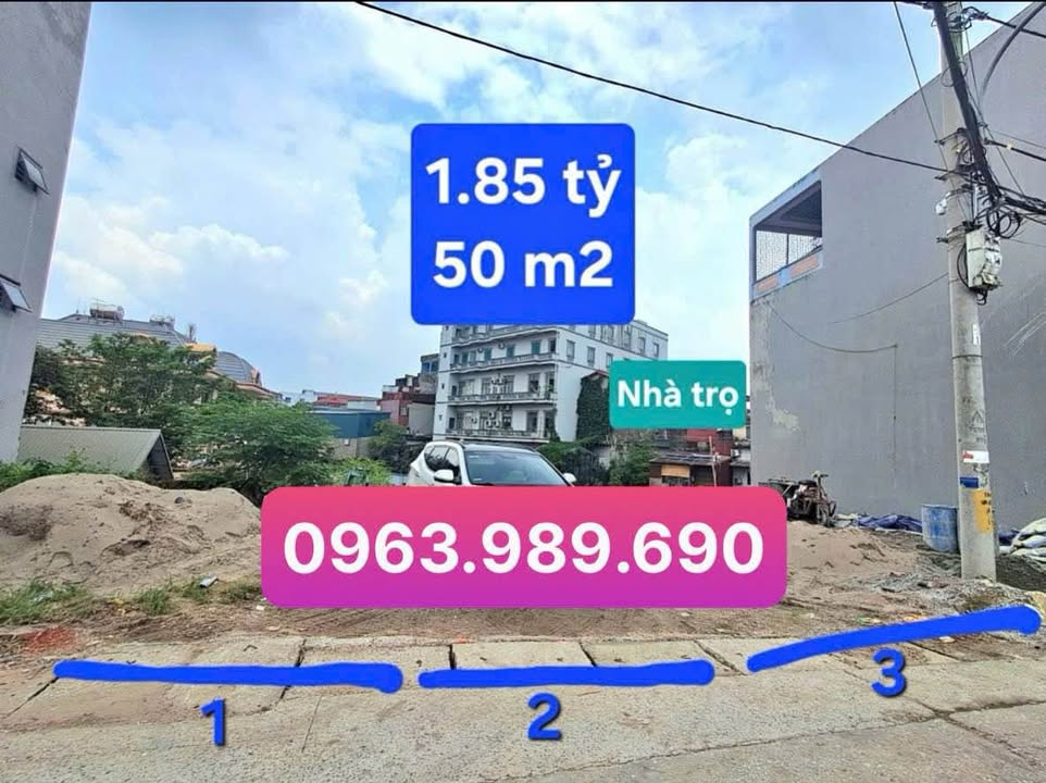 Đất nền 50m² tại Cầu Giấy, Hà Nội - Chợ chính bên cạnh, giá chỉ 1.825 tỷ!