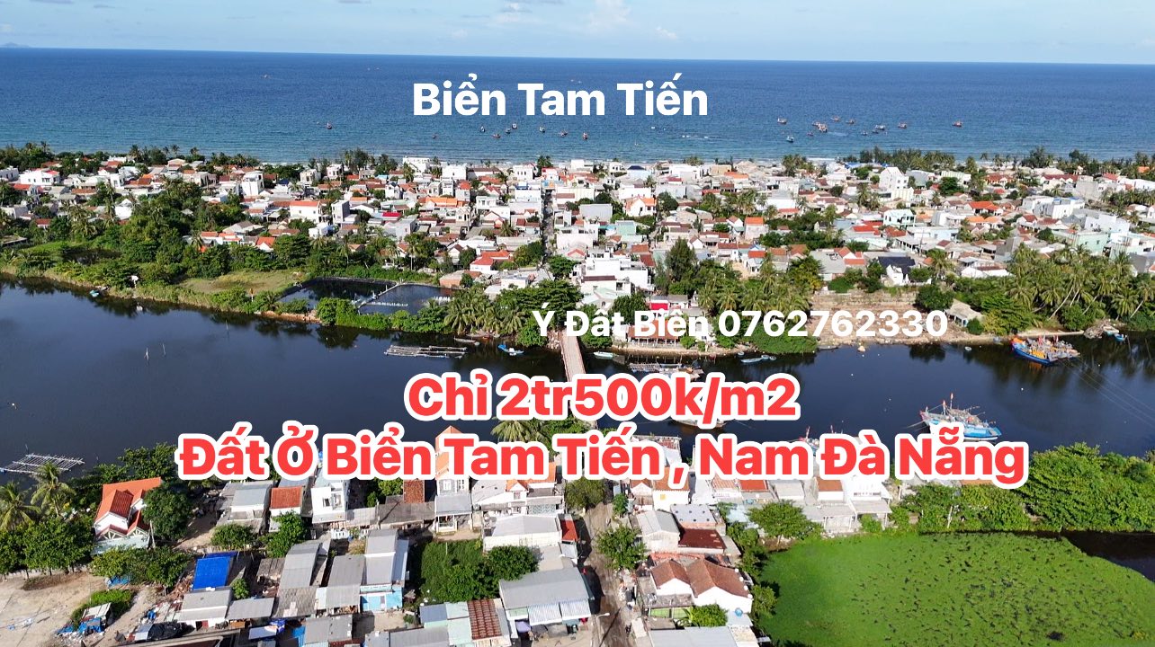 Đất biển Tam Tiến, Núi Thành, Quảng Nam 1350m² giá 3.45 tỷ - Sổ đỏ chính chủ, gần biển!