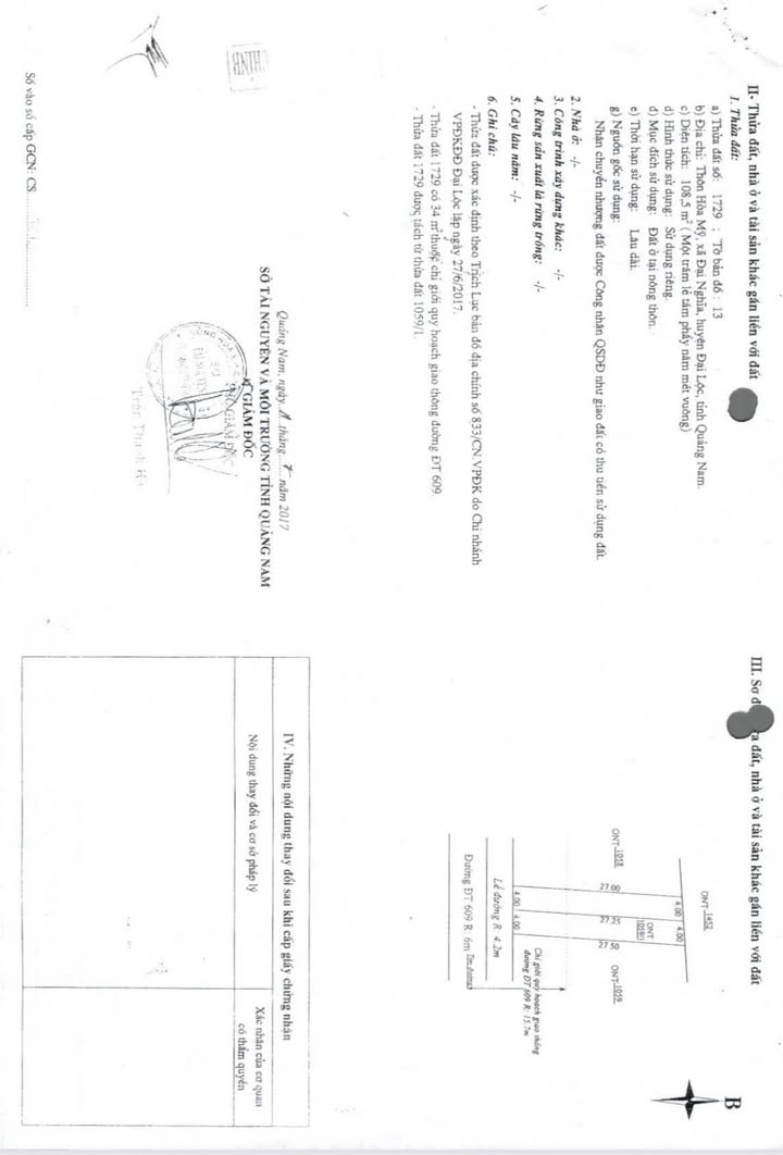 Nhà cấp 4 mặt tiền ĐT 609, Đại Nghĩa, Quảng Nam 109m² - Kinh doanh thuận lợi gần chợ