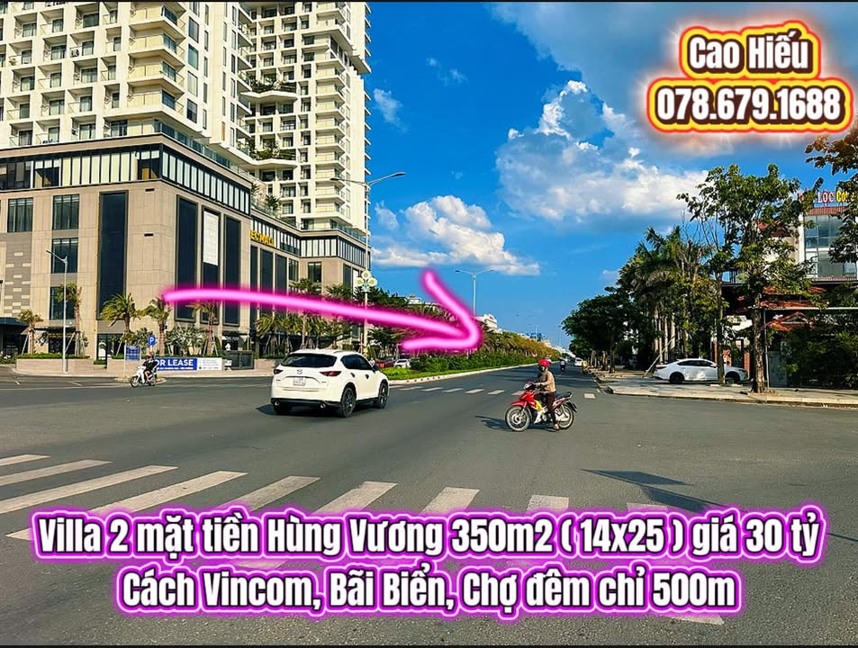 Biệt thự 2 mặt tiền Hùng Vương Tuy Hòa 350m² giá 30 tỷ - Đầu tư sinh lời cho gia đình!