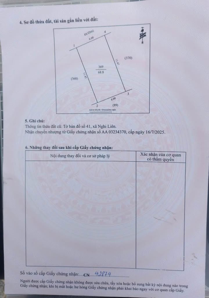 Đất thổ cư xóm Hồng Liên, Nghi Liên 68.8m² giá 1.85 tỷ - Đường rộng, tiềm năng phát triển!