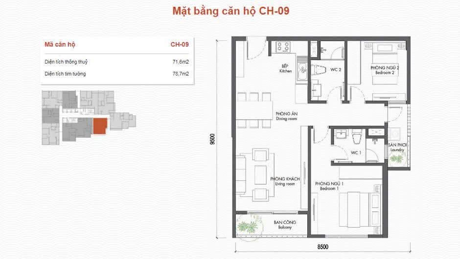 Chung cư Berriver N01 Long Biên 72m² - Vị trí đắc địa, tiện ích đầy đủ!