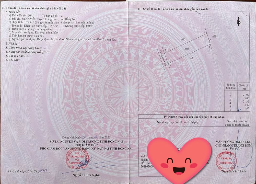 Đất nền An Viễn Trảng Bom 105m² giá chỉ 850 triệu - Cơ hội đầu tư hấp dẫn!