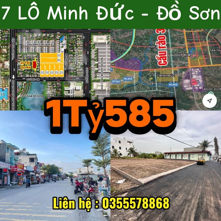 Đất nền Minh Đức, Đồ Sơn 50m² chỉ 1.585 tỷ - Cơ hội đầu tư sinh lời!
