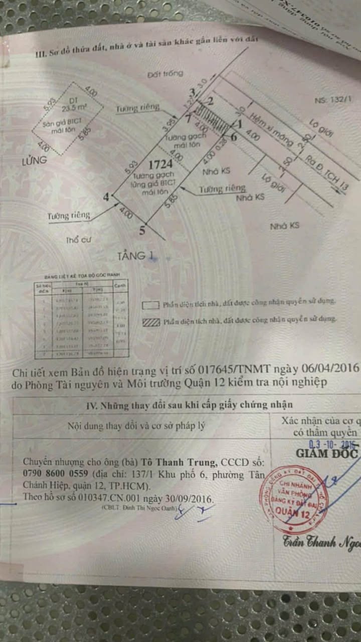 Nhà 1 trệt 1 lầu 40m² hẻm xe hơi tại Trung Mỹ Tây - Giá chỉ nhỉnh 3 tỷ!