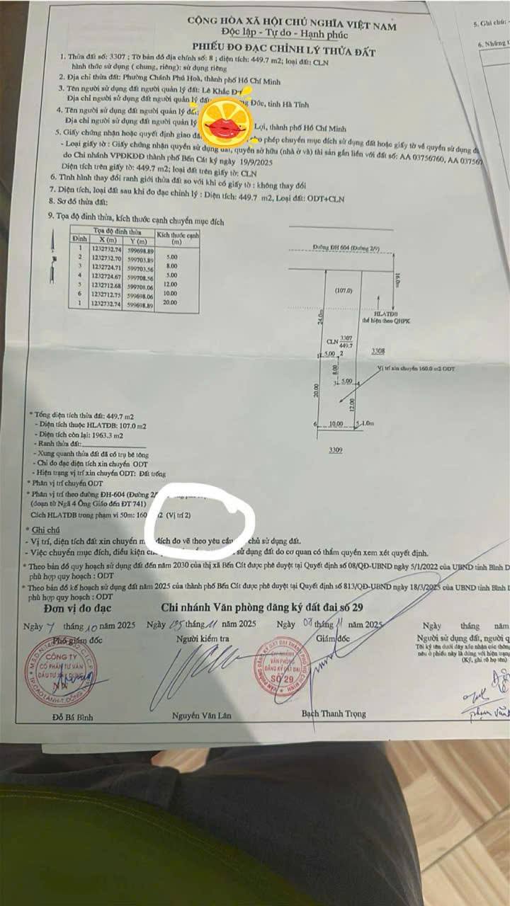 Đất nền Bến Cát 225m² giá 2.8 tỷ - Đầu tư sinh lời lý tưởng!