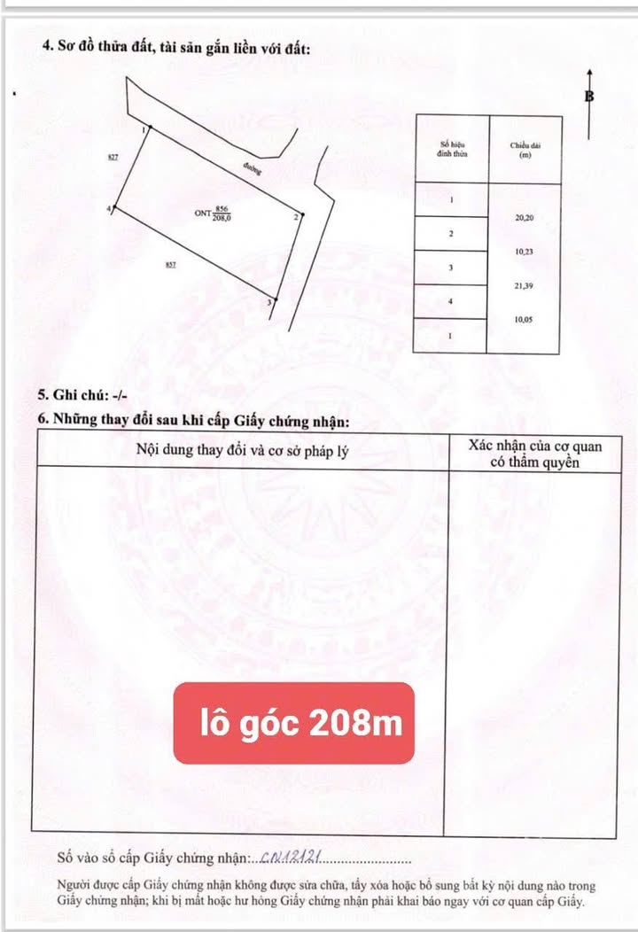 Đất nền Thôn 3, xã Hàm Liêm 208m² giá 1.16 tỷ - Lô góc 2 mặt tiền đẹp, thương lượng ngay!