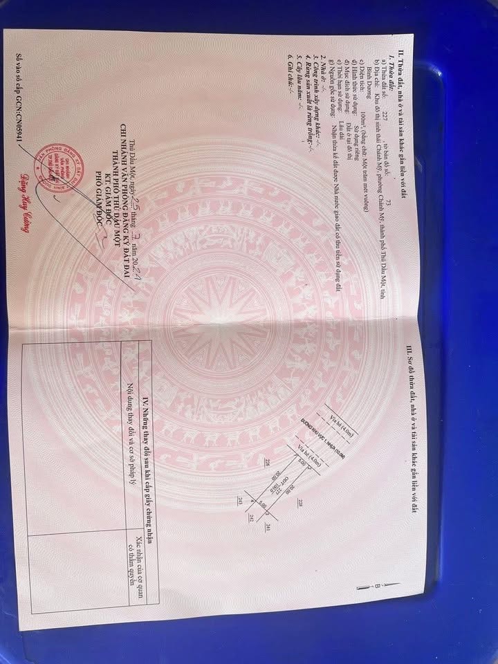 Đất nền Khu tái định cư Chánh Mỹ Thủ Dầu Một 100m² giá 2.65 tỷ - Sổ đỏ chính chủ