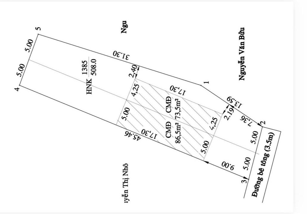 Đất Thổ Cư Hiệp Thành, Thủ Dầu Một 508m² giá 7.5 tỷ - Đường xe hơi vào tận nơi!