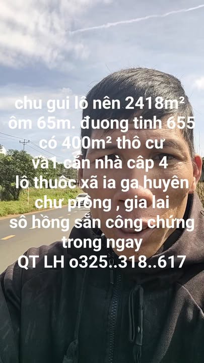 Đất nền 2418m² tại xã Ga, huyện Chư Prông, Gia Lai - Giá 2.8 tỷ, sổ hồng sẵn!