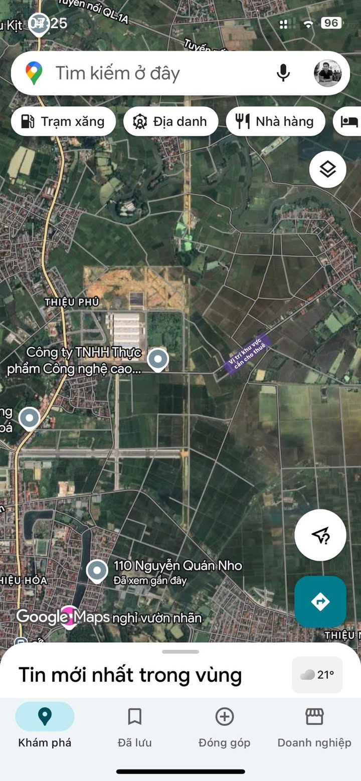 Đất cho thuê làm kho, xưởng tại Thiệu Hóa, Thanh Hóa - Giá rẻ, vị trí đắc địa!