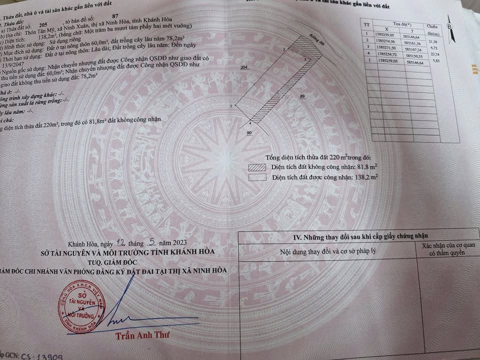 Đất nền Ninh Xuân 138m² giá 600 triệu - Cơ hội đầu tư hấp dẫn!