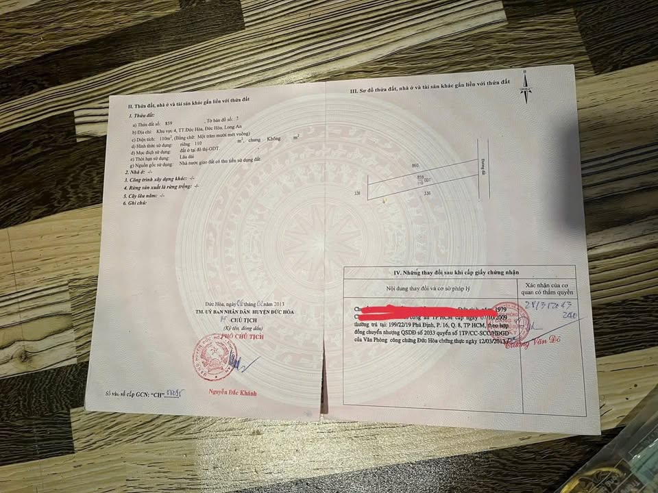 Đất thổ cư 112m² tại Đức Hòa - Giá 1.3 tỷ, chính chủ bán gấp!