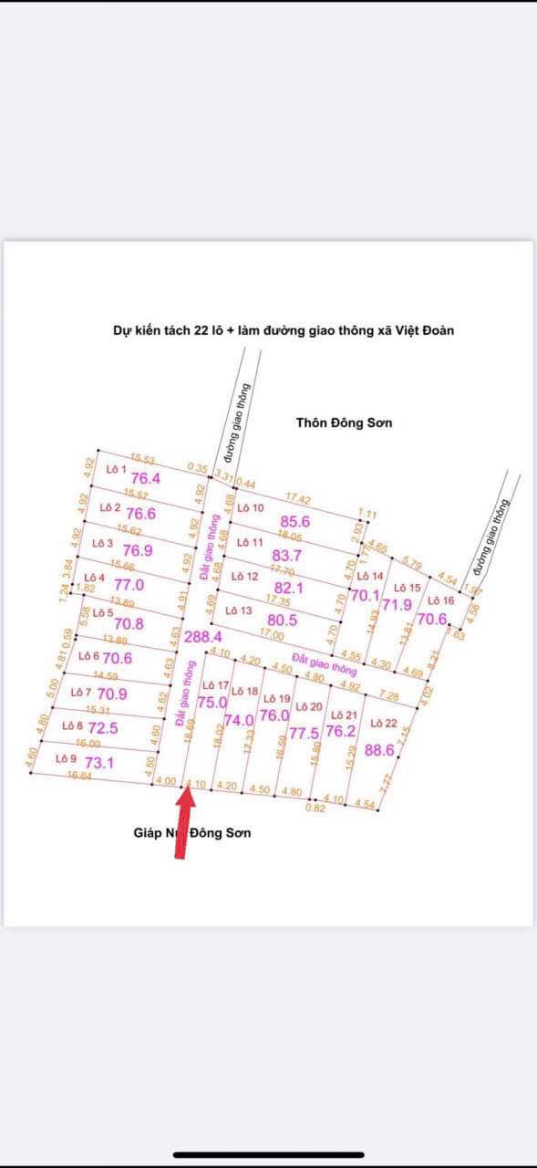 Đất nền lô góc 75m² tại Đông Sơn, Việt Đoàn chỉ 1 tỷ - Cơ hội đầu tư tuyệt vời!