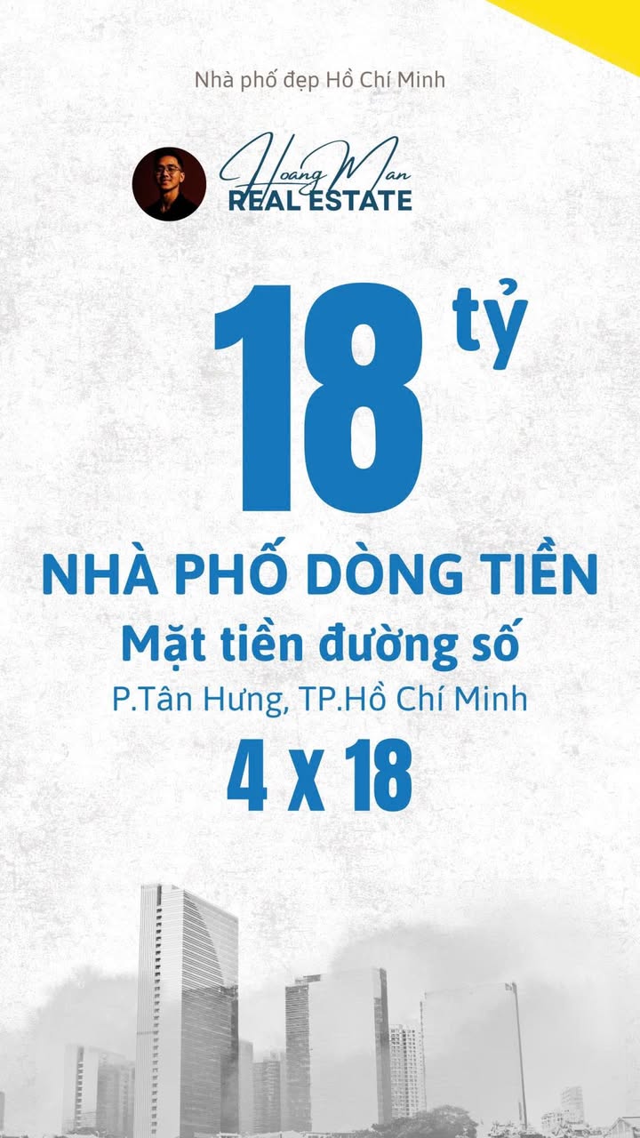 Nhà mặt tiền Đường Số, Tân Hưng 72m² giá 18 tỷ - Nội thất đẹp, vị trí đắc địa!