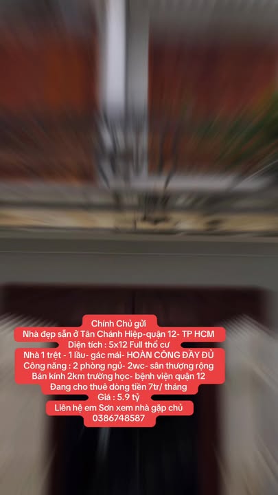 Nhà đẹp Tân Chánh Hiệp, Quận 12, 60m² giá 5.9 tỷ - Sẵn sàng vào ở!