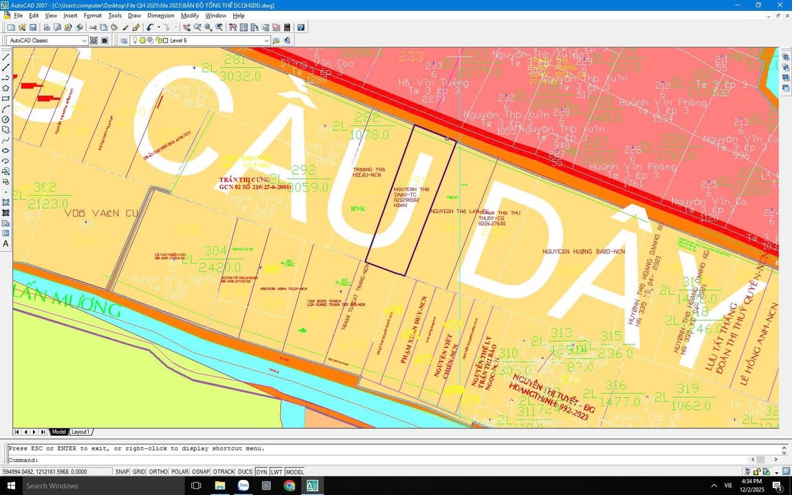 Đất vườn mặt tiền đường Cầu Dây, xã Hòa Phú, 1386m² - Đầu tư lý tưởng cho nhà vườn nghỉ dưỡng!