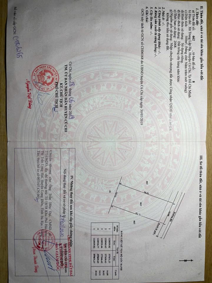 Đất vườn Củ Chi 500m² giá 1.35 tỷ - Mặt tiền đường đá thuận lợi!