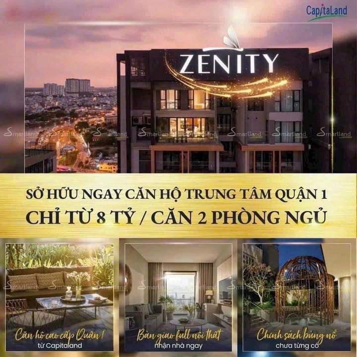 Chung cư Zenity Quận 1 95m² giá chỉ 8 tỷ - Full nội thất cao cấp!