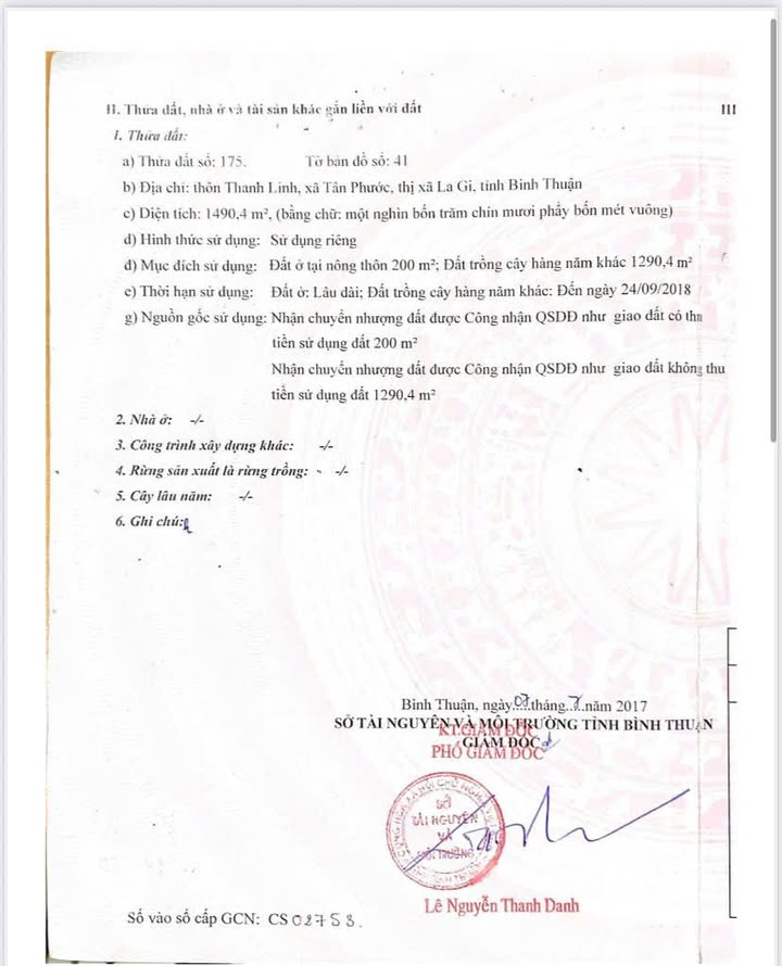 Đất thổ cư Tân Phước, La Gi 1490m² giá 150 triệu - Tiềm năng kinh doanh lớn!