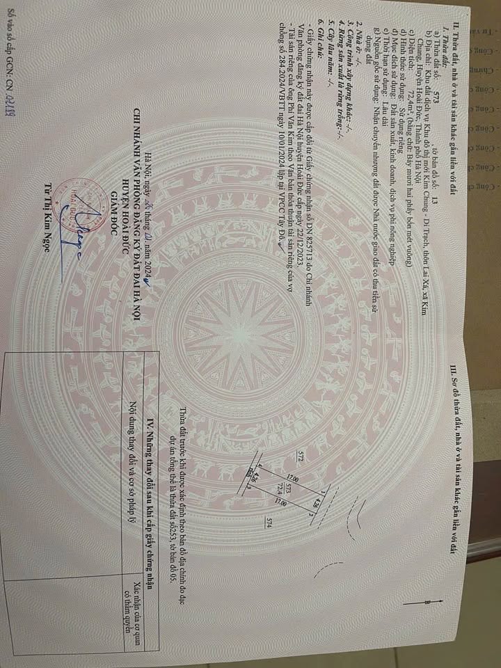 Đất nền Khu đô thị Kim Chung Hoài Đức 72.4m² - Chính chủ cần bán gấp!