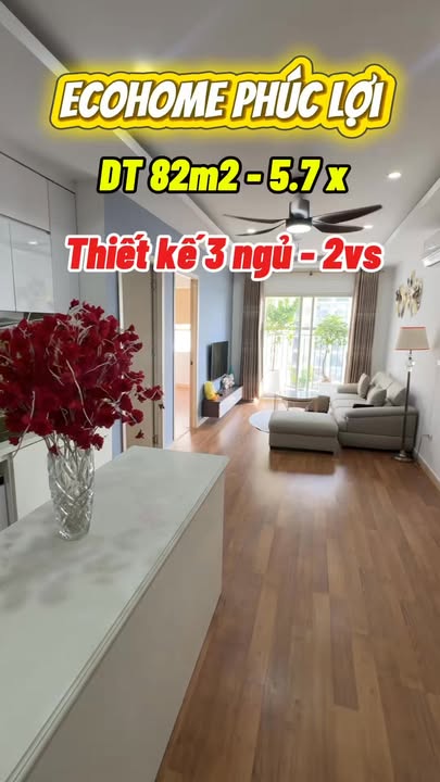 Căn hộ ECOHOME Phúc Lợi 82m² giá 5 tỷ - Full nội thất, View bể bơi thoáng mát!