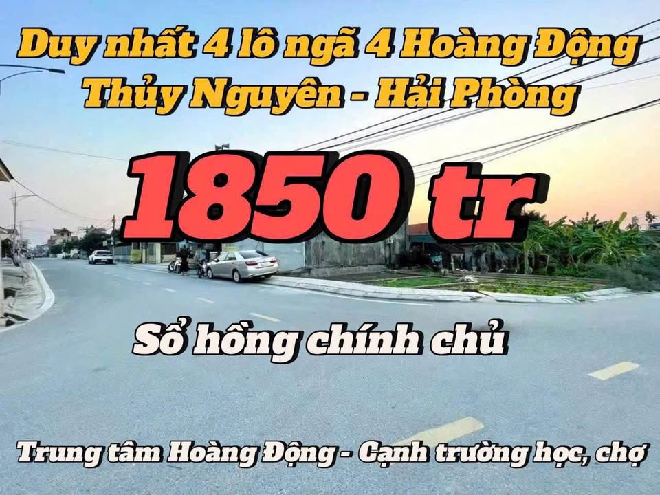 Đất nền Thủy Nguyên 52m² giá 1.85 tỷ - Cơ hội đầu tư hấp dẫn!