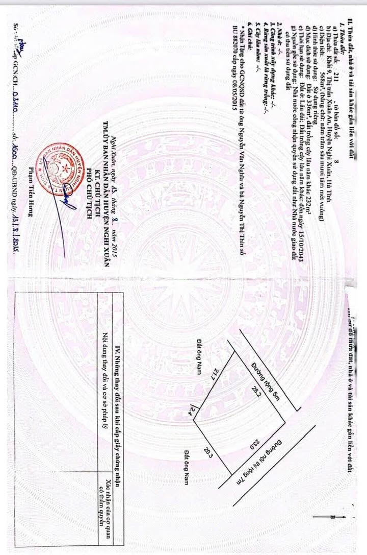 Biệt thự Xuân An Nghi Xuân 568m² - Hướng Đông Bắc, Giá thỏa thuận hấp dẫn!