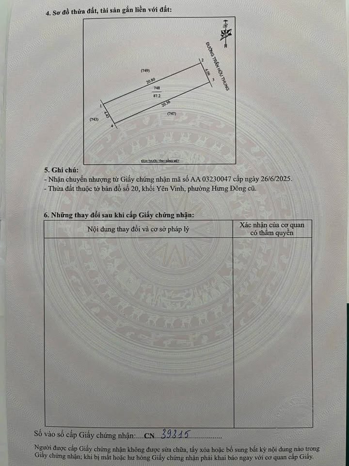 Đất mặt tiền đường Trần Hữu Thung 87m² giá 3.6 tỷ - Kinh doanh tốt, gần trường, chợ!