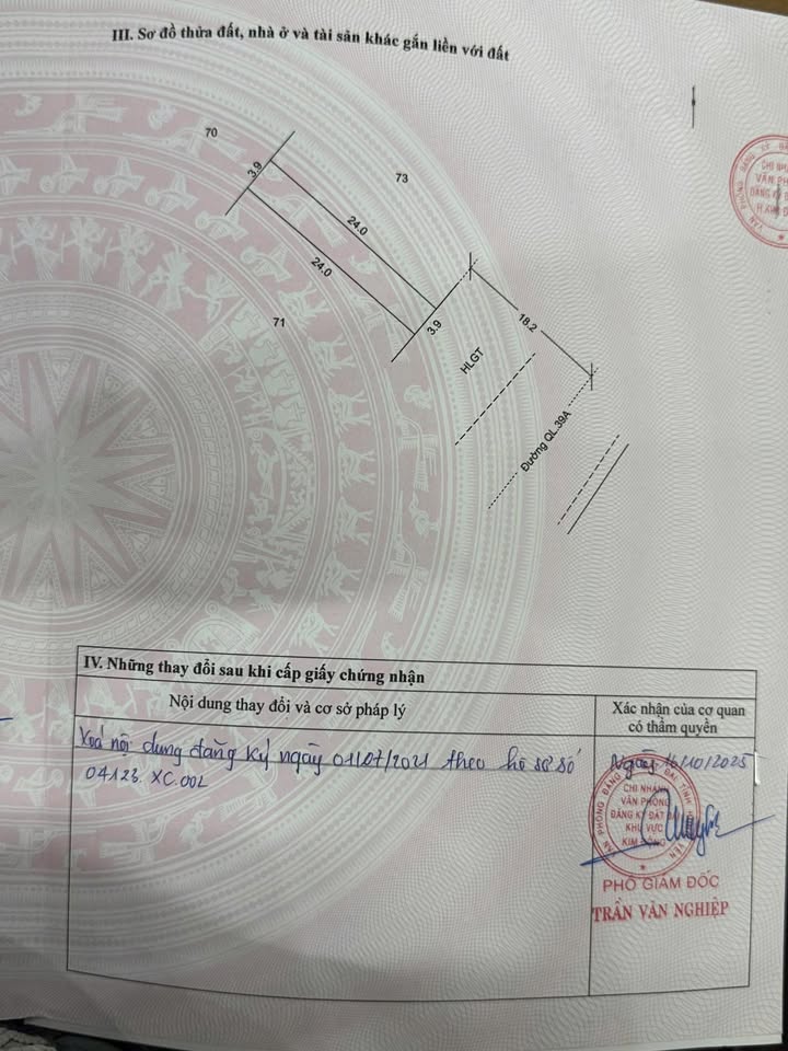 Bán lô đất kinh doanh tại thị trấn Lương Bằng, 94m² - Đường 39A, Hưng Yên