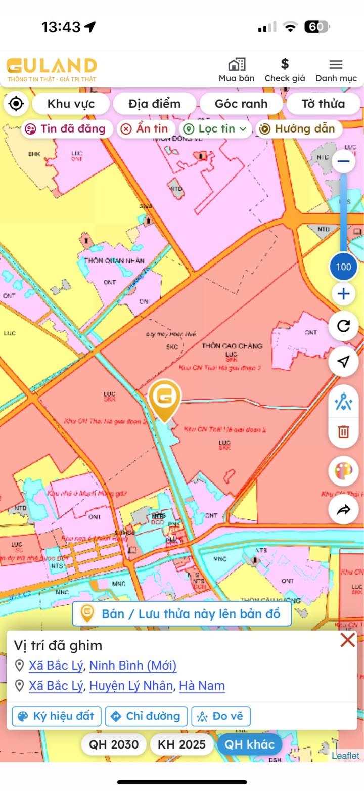 Đất mặt đường Aphan Lý Nhân 100m² giá 2 tỷ - Lô góc kinh doanh đắc địa!