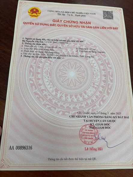 Đất nền Mỹ Lộc Cần Giuộc 80m² giá 650 triệu - Cơ hội đầu tư hấp dẫn!