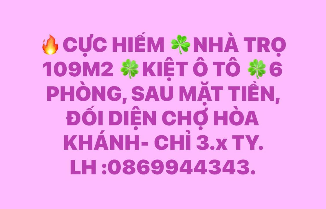 Nhà trọ 6 phòng Hòa Khánh Bắc 109m² giá thỏa thuận - Đầu tư sinh lời cực tốt!