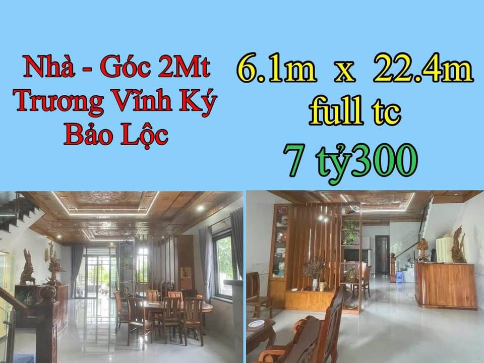 Nhà 2 mặt tiền Trương Vĩnh Ký, Bảo Lộc 137.84m² giá 7.3 tỷ - Đầu tư sinh lời ngay!