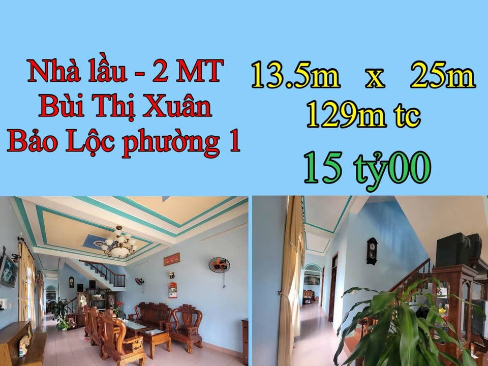 Nhà góc 2 mặt tiền Bùi Thị Xuân, Bảo Lộc 337m² giá 15 tỷ - Vị trí đắc địa trung tâm!