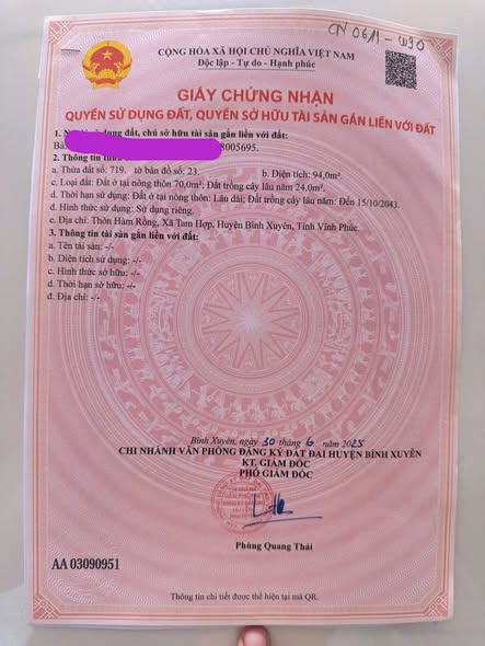 Đất 2 mặt tiền Kinh Doanh tại Hàm Rồng, Tam Hợp 94m² giá 1.7 tỷ - Cơ hội đầu tư tuyệt vời!