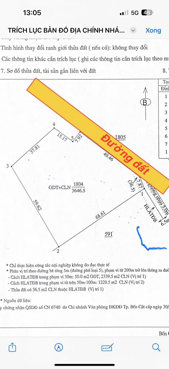 Đất nền Chánh Phú Hòa, Bến Cát 3646m² chỉ 7.292 tỷ - Cơ hội đầu tư tuyệt vời!